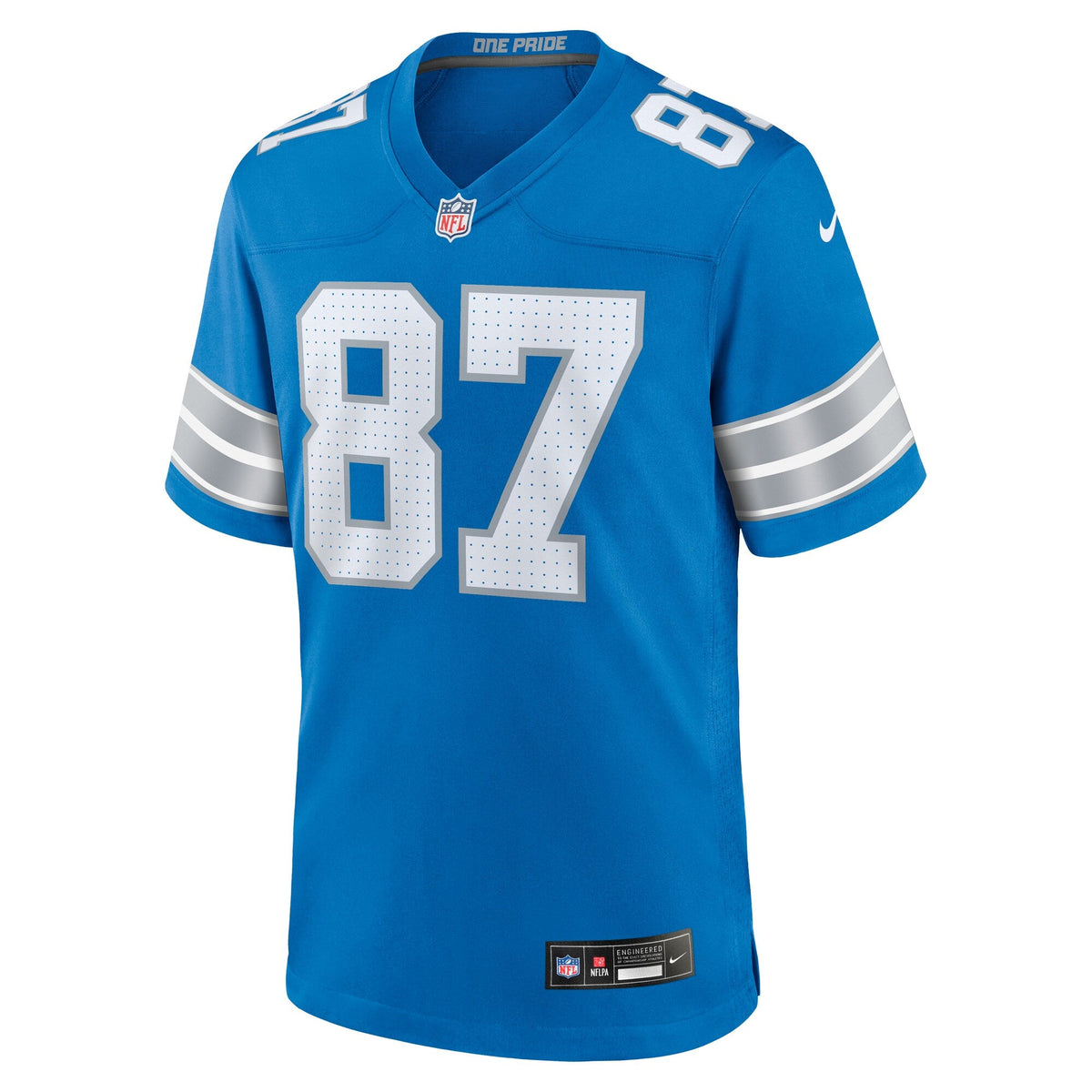 Detroit Lions Sam LaPorta Blue Game Football Jersey