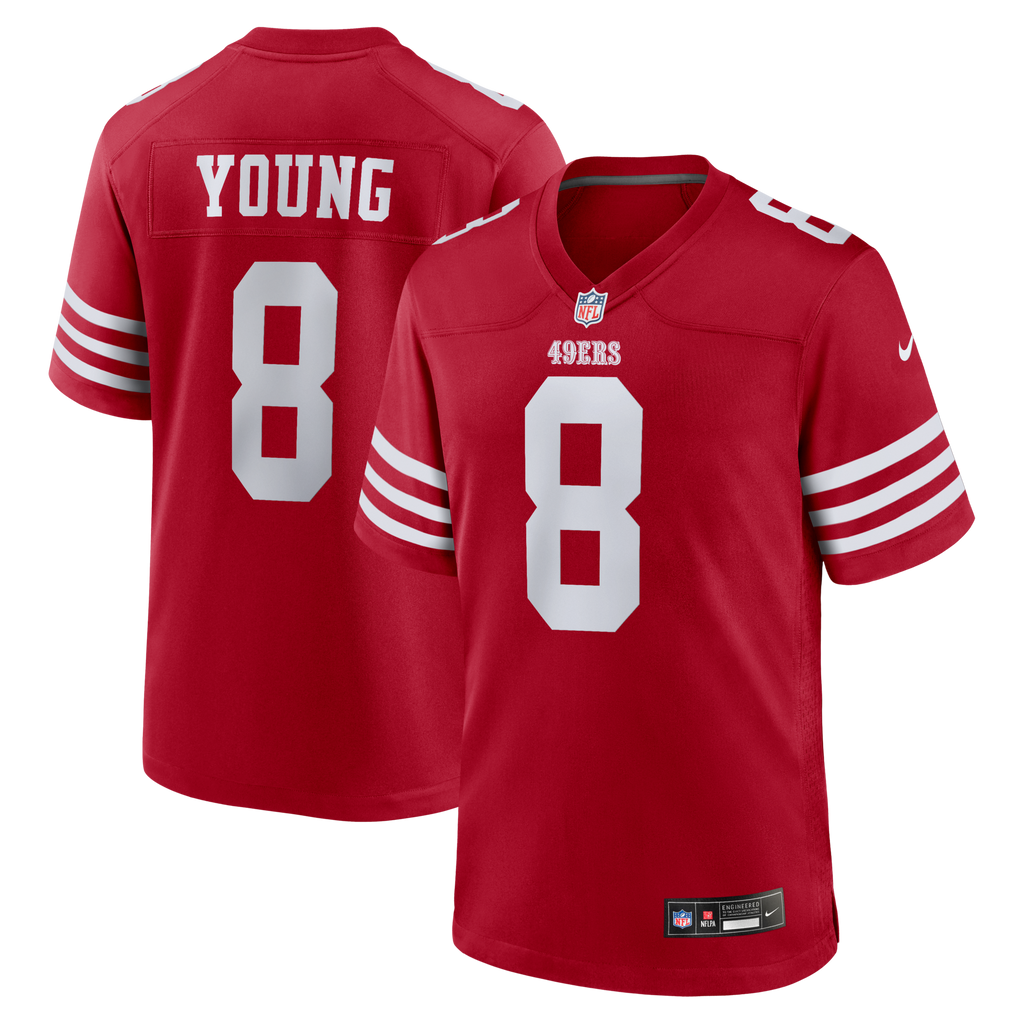 San Francisco 49ers Steve Young Scarlet Retired Player Game Football Jersey