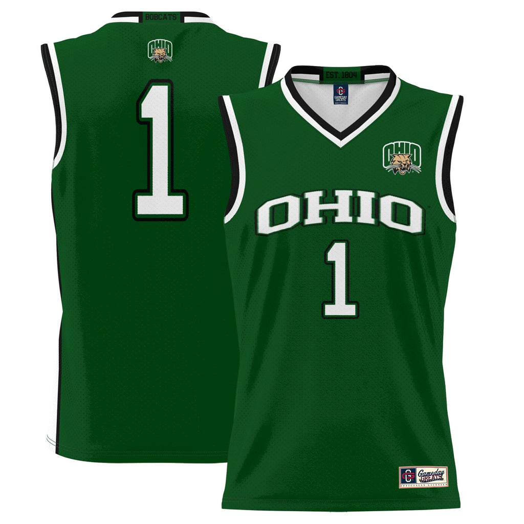 #1 Ohio Bobcats Lightweight Basketball Jersey - Green