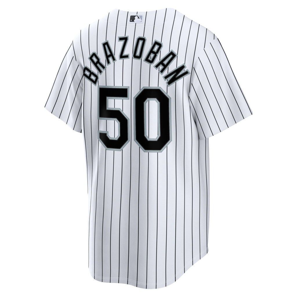 Chicago White Sox Huascar Brazoban White Home Replica Baseball Jersey