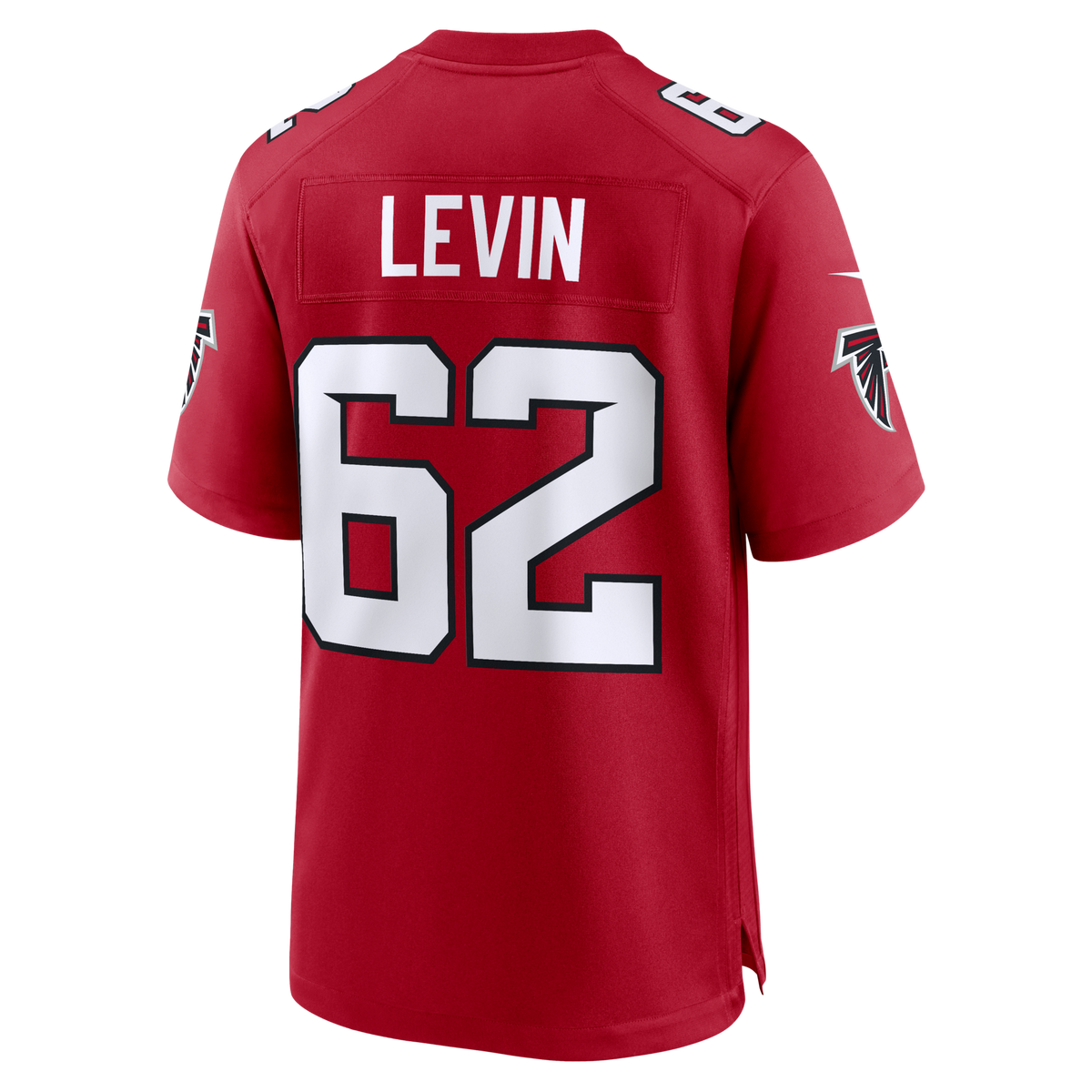 Atlanta Falcons Corey Levin Red Team Game Football Jersey