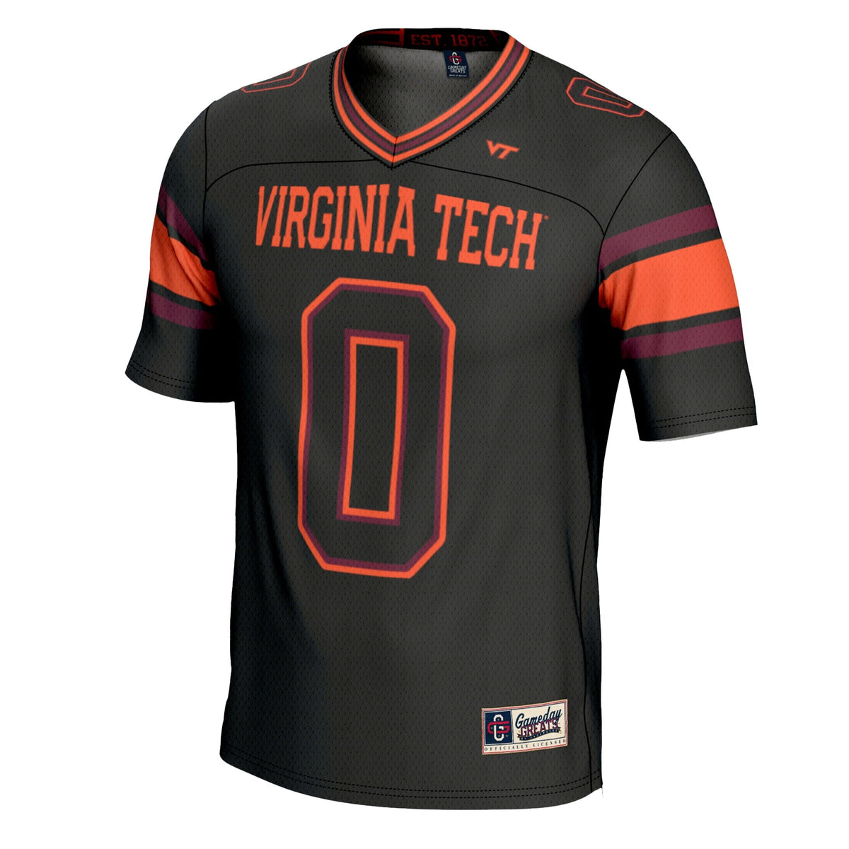 #0 Black Virginia Tech Hokies Football Jersey