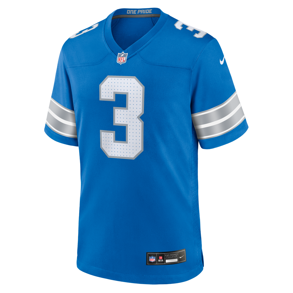 Detroit Lions Jack Fox Blue Team Game Football Jersey