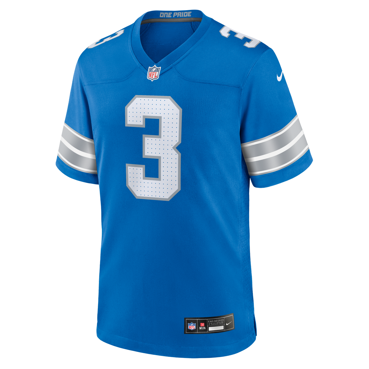 Detroit Lions Jack Fox Blue Team Game Football Jersey