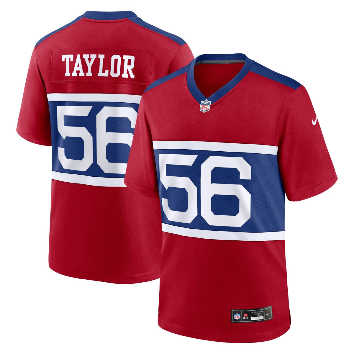 New York Giants Lawrence Taylor Century Red Alternate Retired Player Game Football Jersey