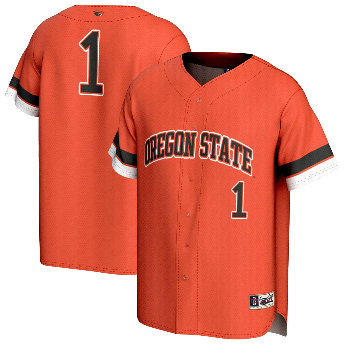 #1 Orange Oregon State Beavers Collegiate Baseball Fashion Jersey