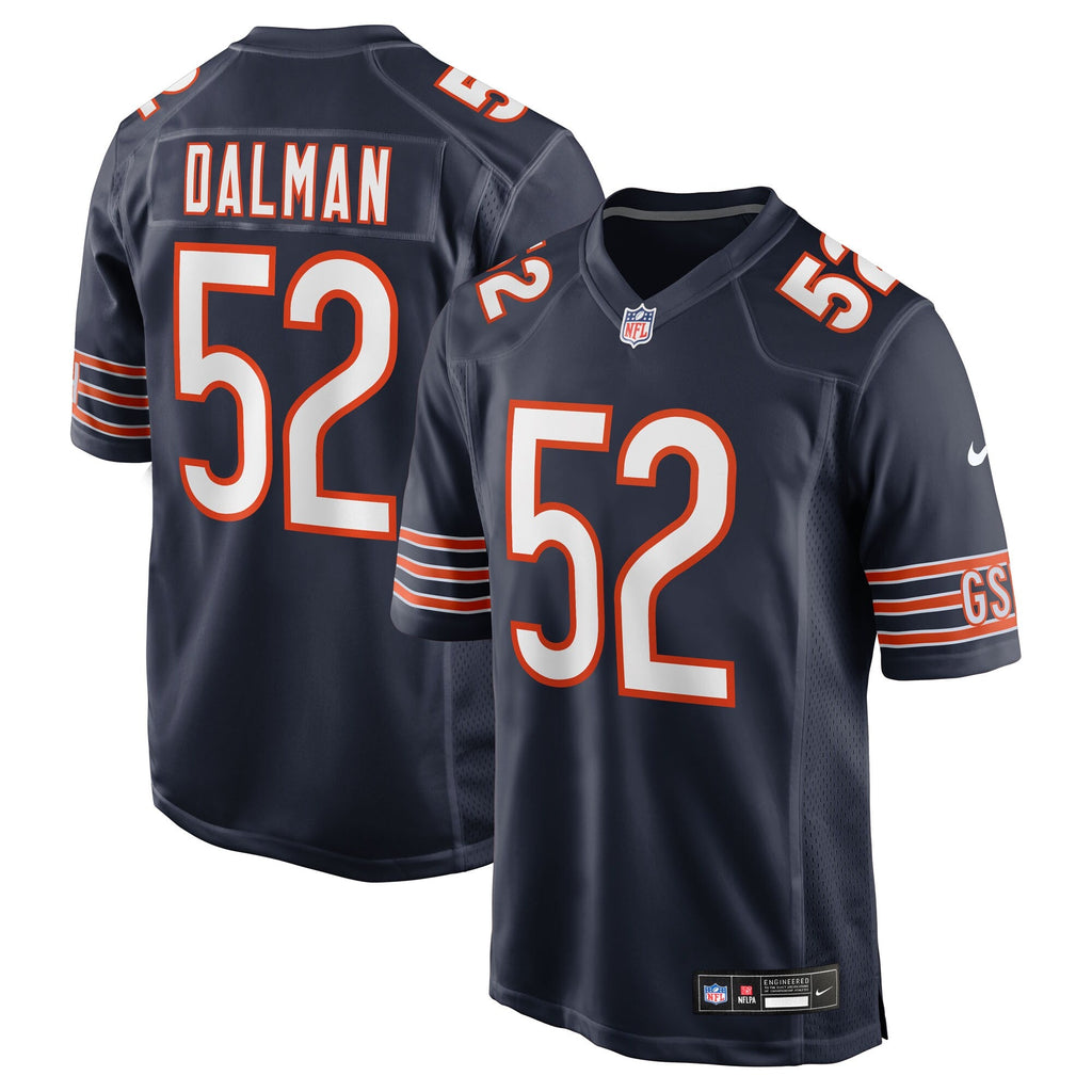 Chicago Bears Drew Dalman Navy Team Game Football Jersey