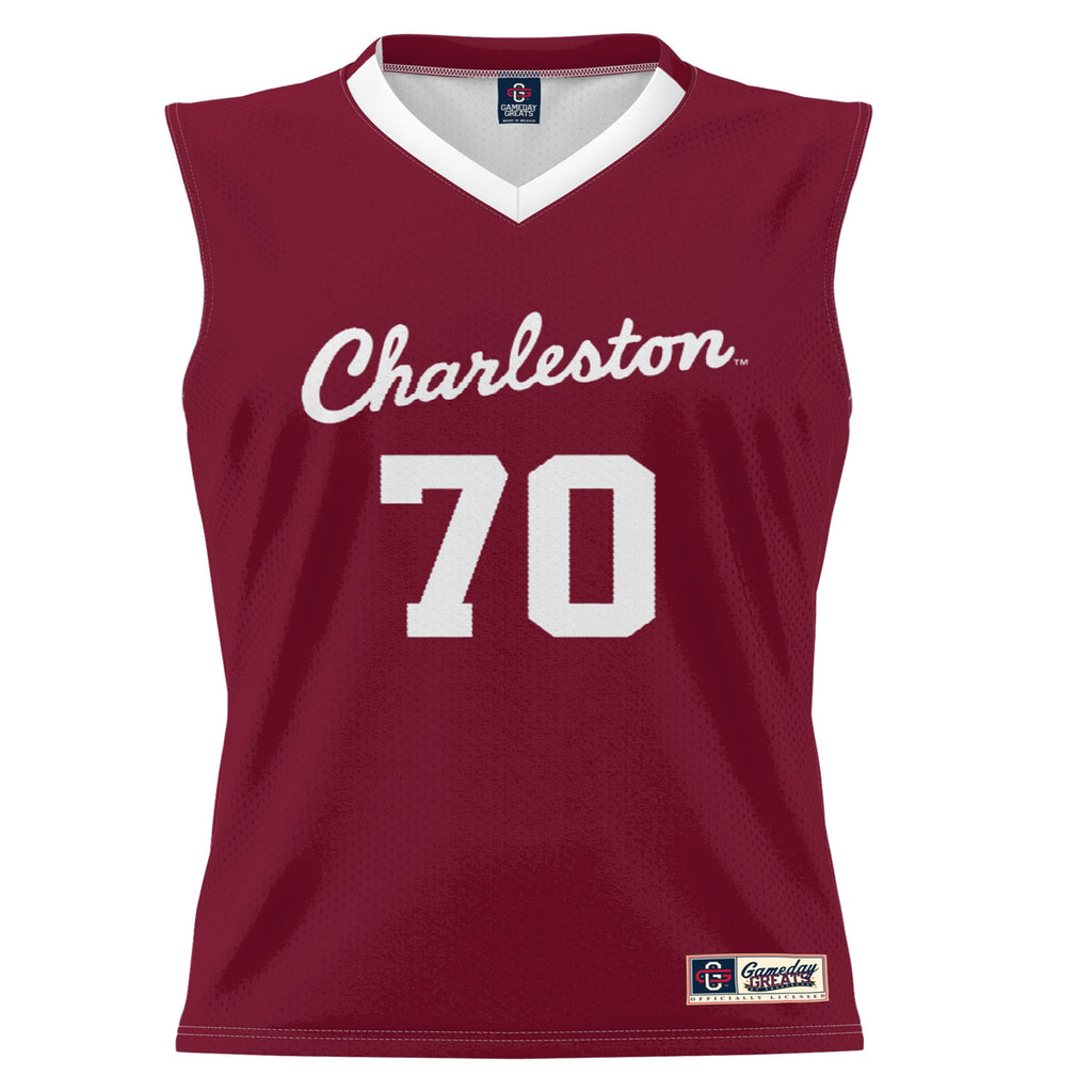 #70 Charleston Cougars Lightweight Basketball Jersey - Crimson