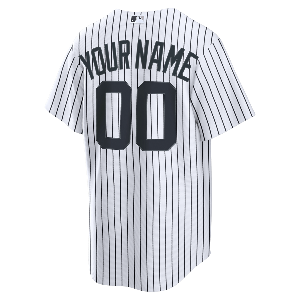 New York Yankees White Home Stadium Custom Baseball Jersey