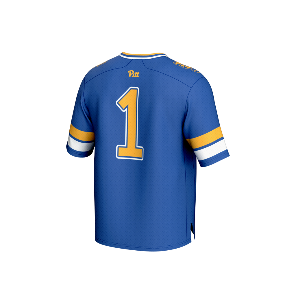 #1 Royal Pitt Panthers Lightweight Collegiate Football Fashion Jersey