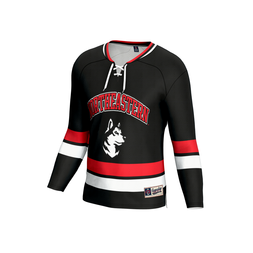 Northeastern Huskies Lightweight Hockey Team Fashion Jersey - Black