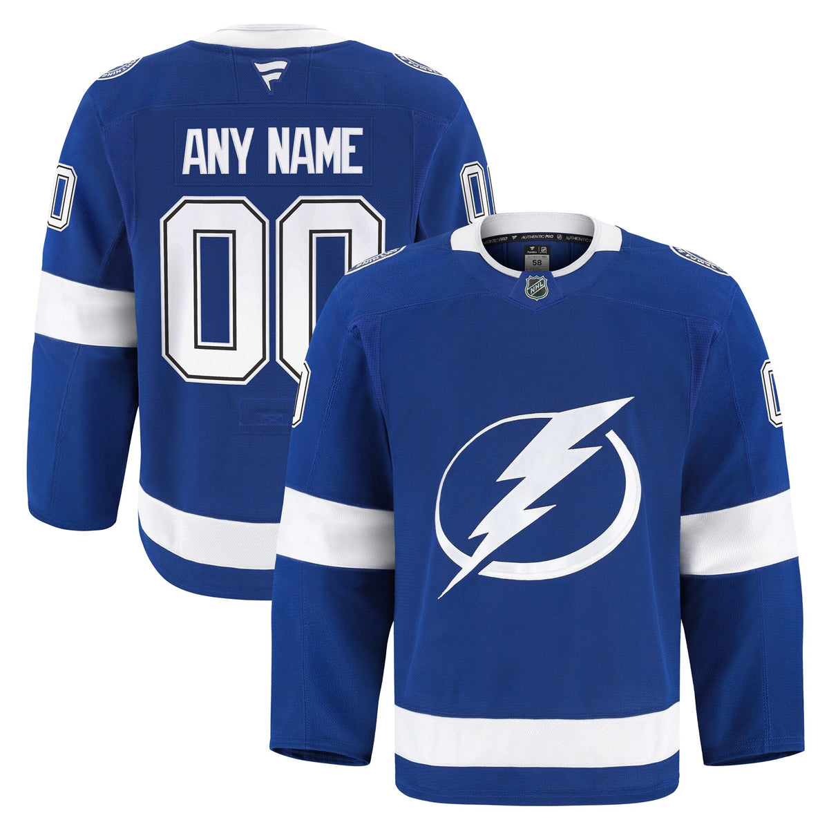 Tampa Bay Lightning Blue Home Pro Custom Jersey