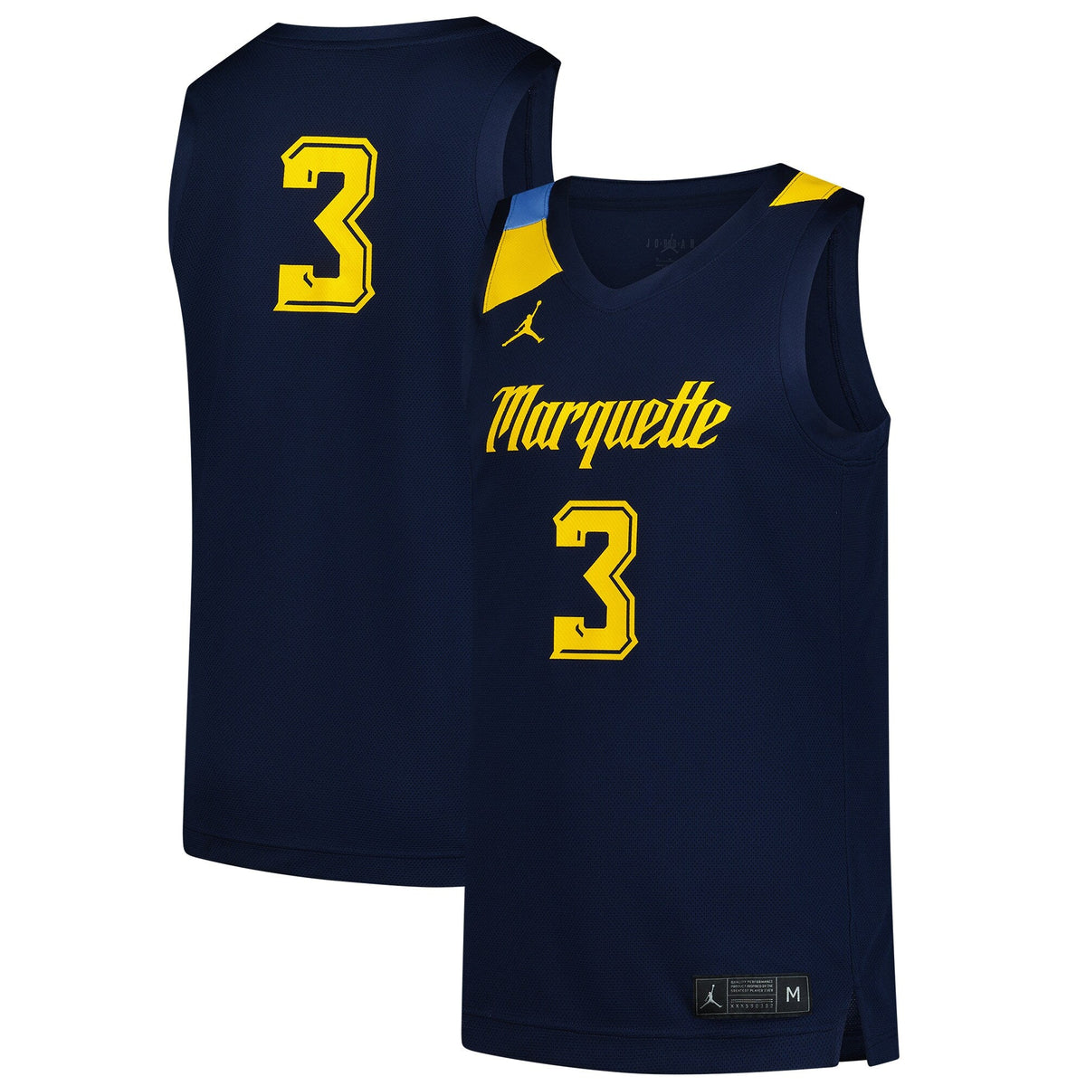 #3 Navy Marquette Golden Eagles Replica Basketball Jersey