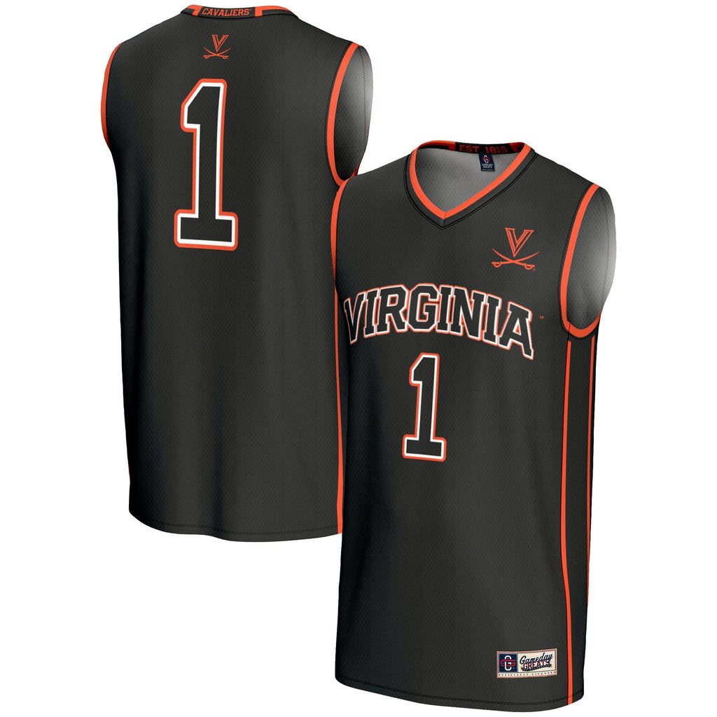 #1 Virginia Cavaliers Lightweight Basketball Jersey - Black