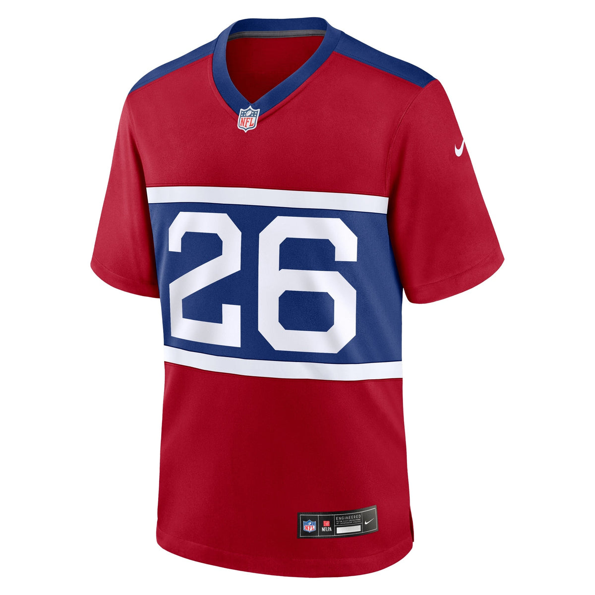 New York Giants Devin Singletary Century Red Alternate Player Game Football Jersey