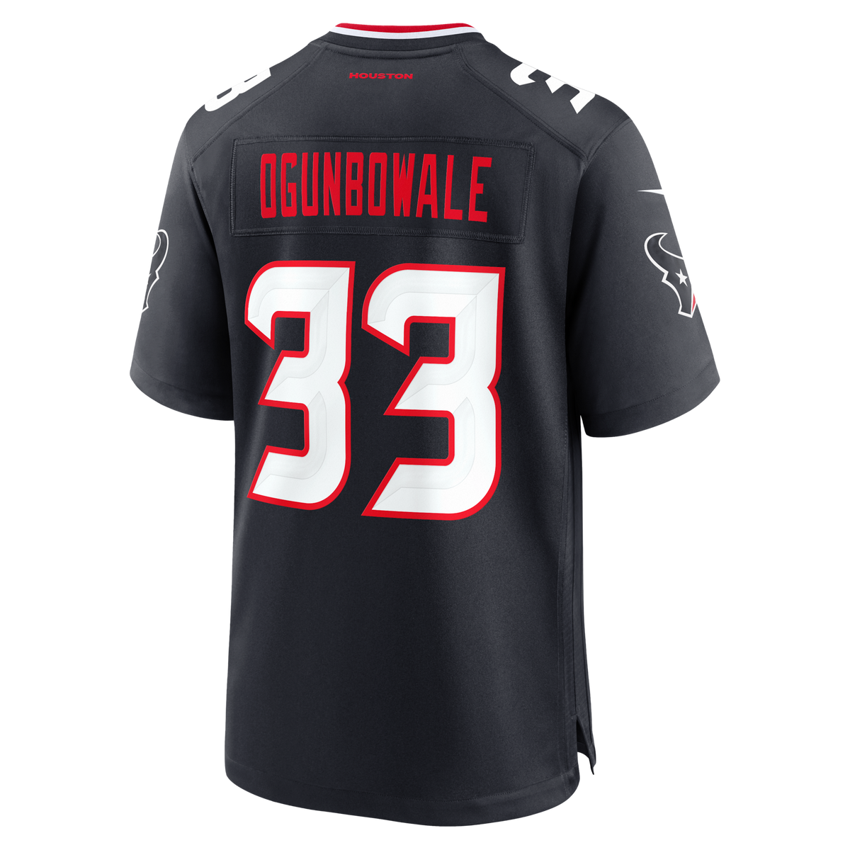 Houston Texans Dare Ogunbowale Navy Team Game Football Jersey