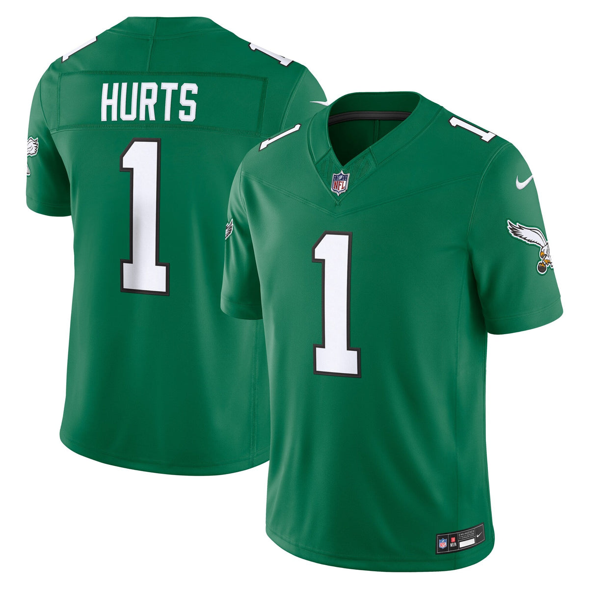 Philadelphia Eagles Jalen Hurts Kelly Green Alternate Vapor F.U.S.E. Stitched Limited Football Jersey
