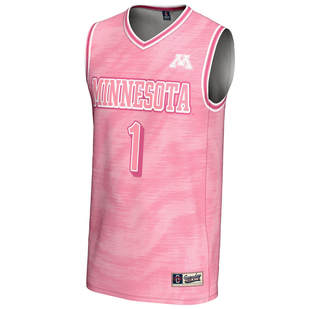 #1 Minnesota Golden Gophers Lightweight Basketball Fashion Jersey - Pink