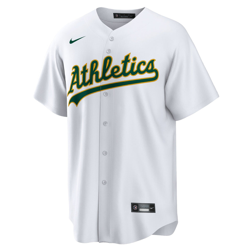 Athletics White Home Blank Replica Baseball Jersey