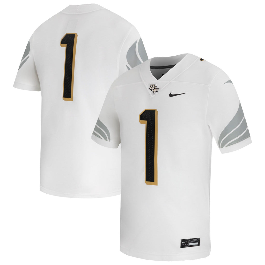#1 UCF Knights Away Game Football Jersey - White