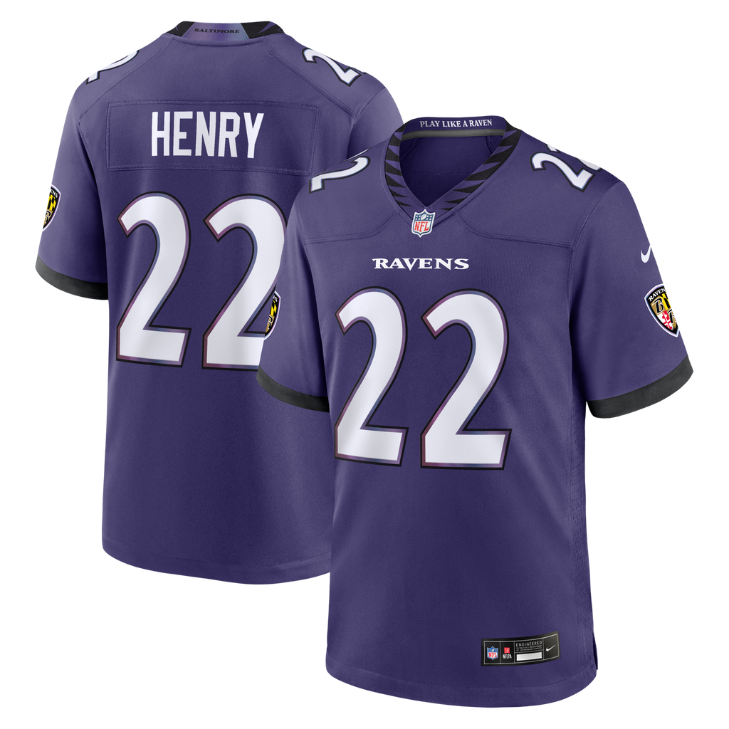 Baltimore Ravens Derrick Henry Purple Team Game Football Jersey