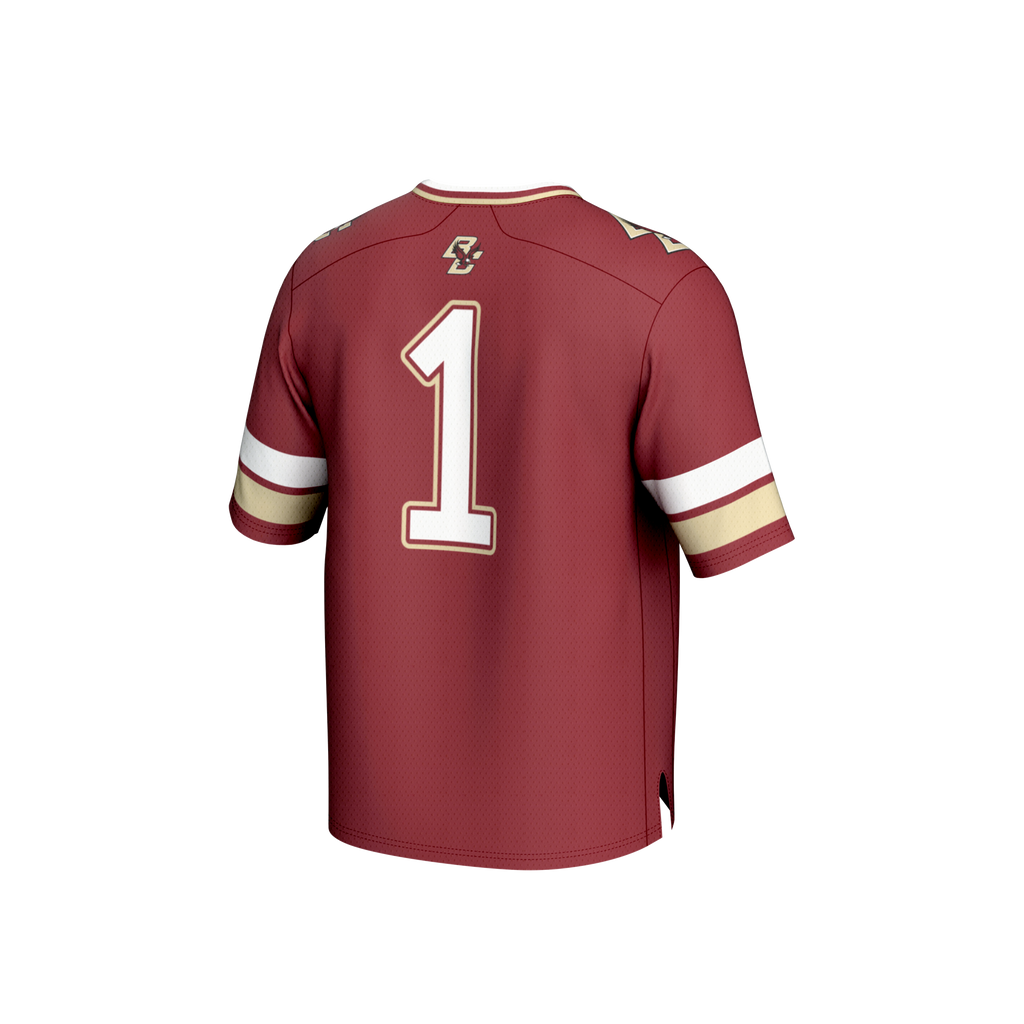 #1 Maroon Boston College Eagles Lightweight Collegiate Football Fashion Jersey