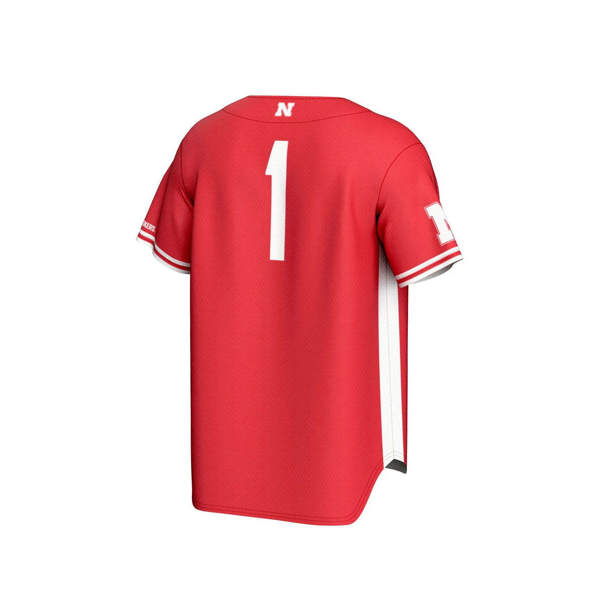 #1 Scarlet Nebraska Huskers Lightweight Baseball Jersey