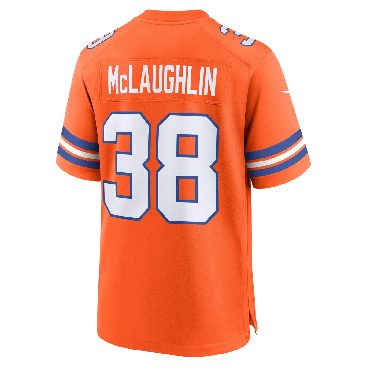 Denver Broncos Jaleel McLaughlin Orange Mile High Collection 1977 Throwback Player Game Football Jersey