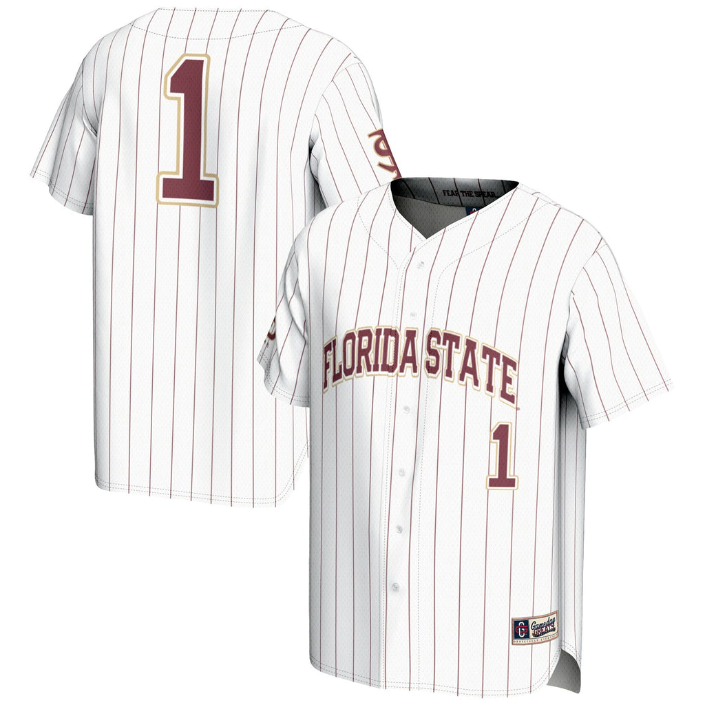 #1 White Florida State Seminoles Lightweight Baseball Jersey