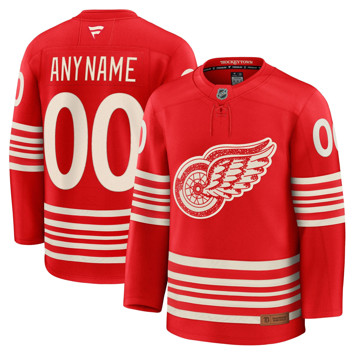 Detroit Red Wings Red Centennial Premium Custom Jersey
