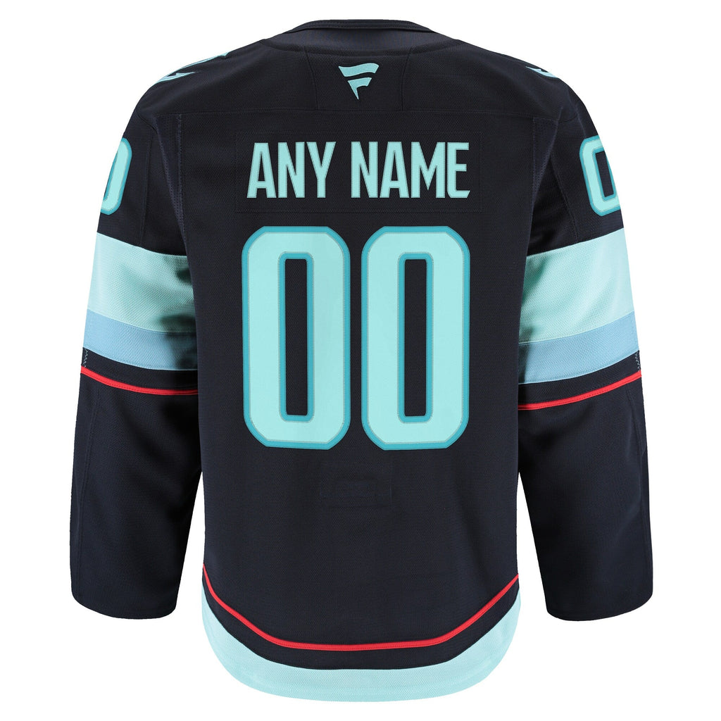 Seattle Kraken Navy Home Pro Custom Jersey