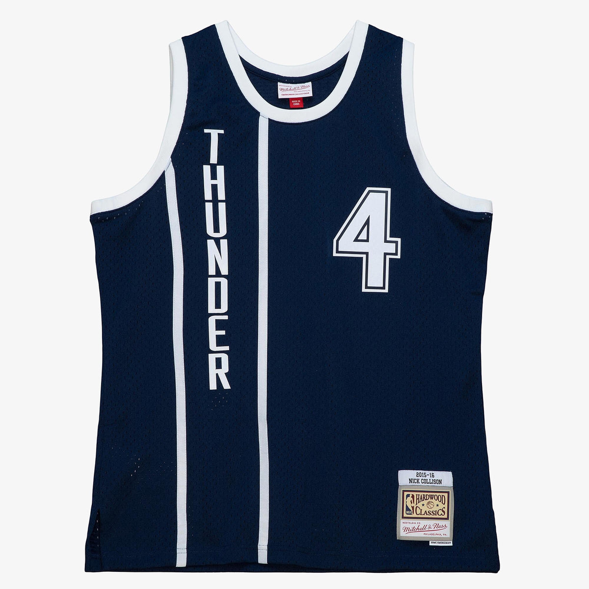 Oklahoma City Thunder Nick Collison 2015 Alternate Jersey - Ash Blue