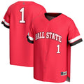 #1 Ball State Cardinals Lightweight Collegiate Baseball Fashion Jersey - Cardinal