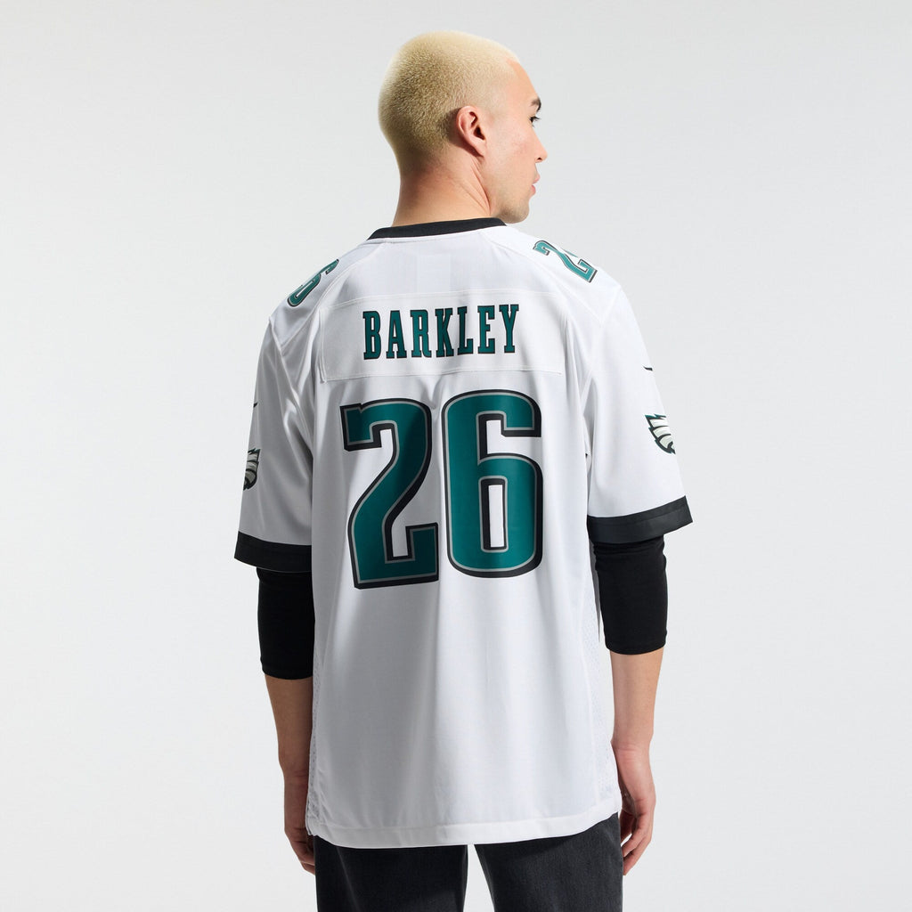 Philadelphia Eagles Saquon Barkley White Game Football Jersey