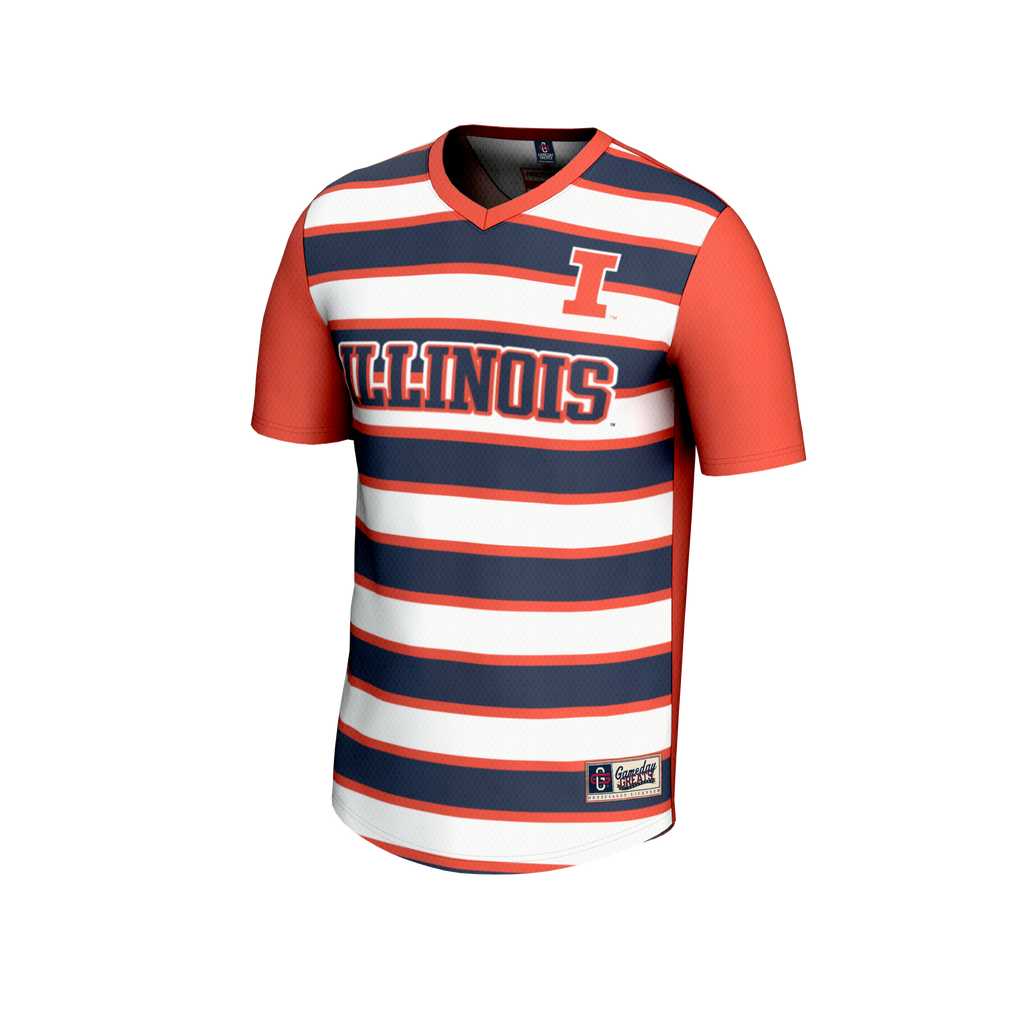 #1 Orange Illinois Fighting Illini Lightweight Soccer Fashion Jersey
