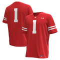 #1 Red Wisconsin Badgers Replica Football Jersey