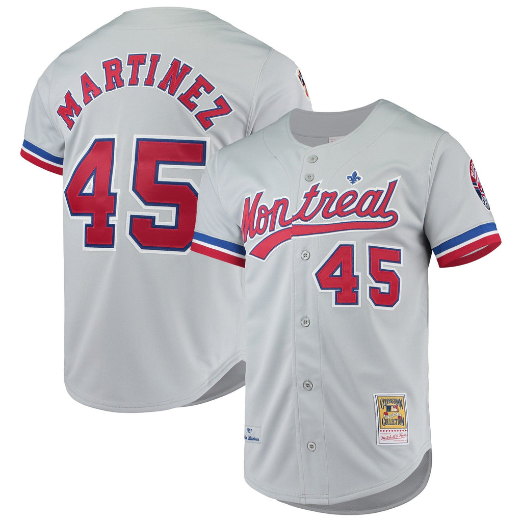 Montreal Expos Pedro Martinez Gray Cooperstown Collection Baseball Jersey