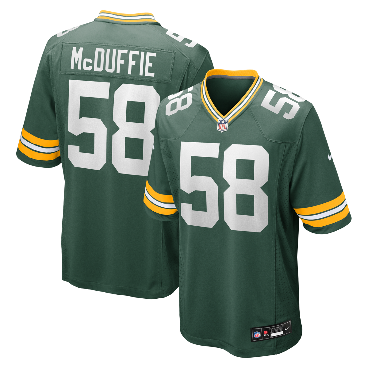 Green Bay Packers Isaiah McDuffie Green Game Football Jersey