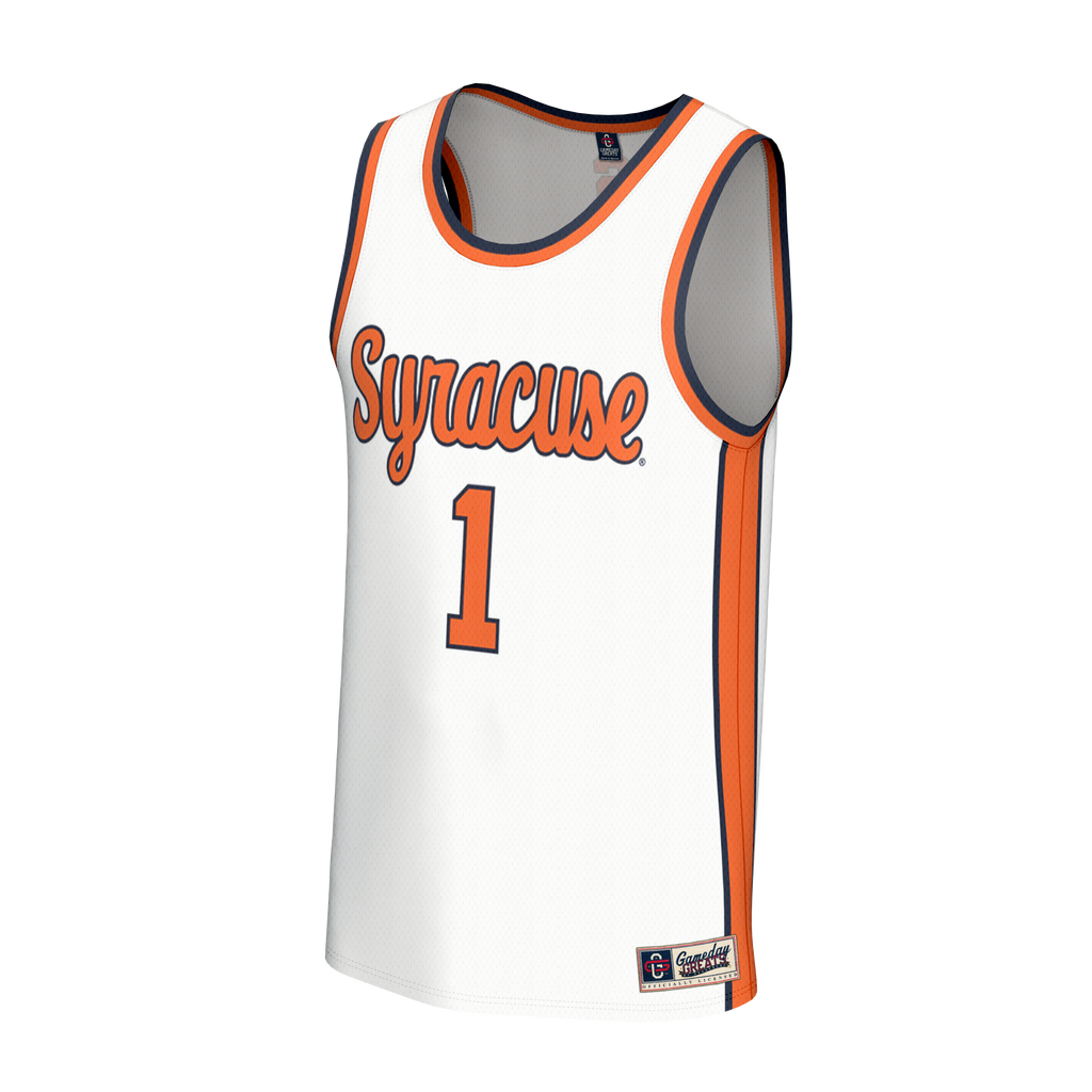 Syracuse Orange Lightweight Collegiate Basketball Fashion Jersey - White