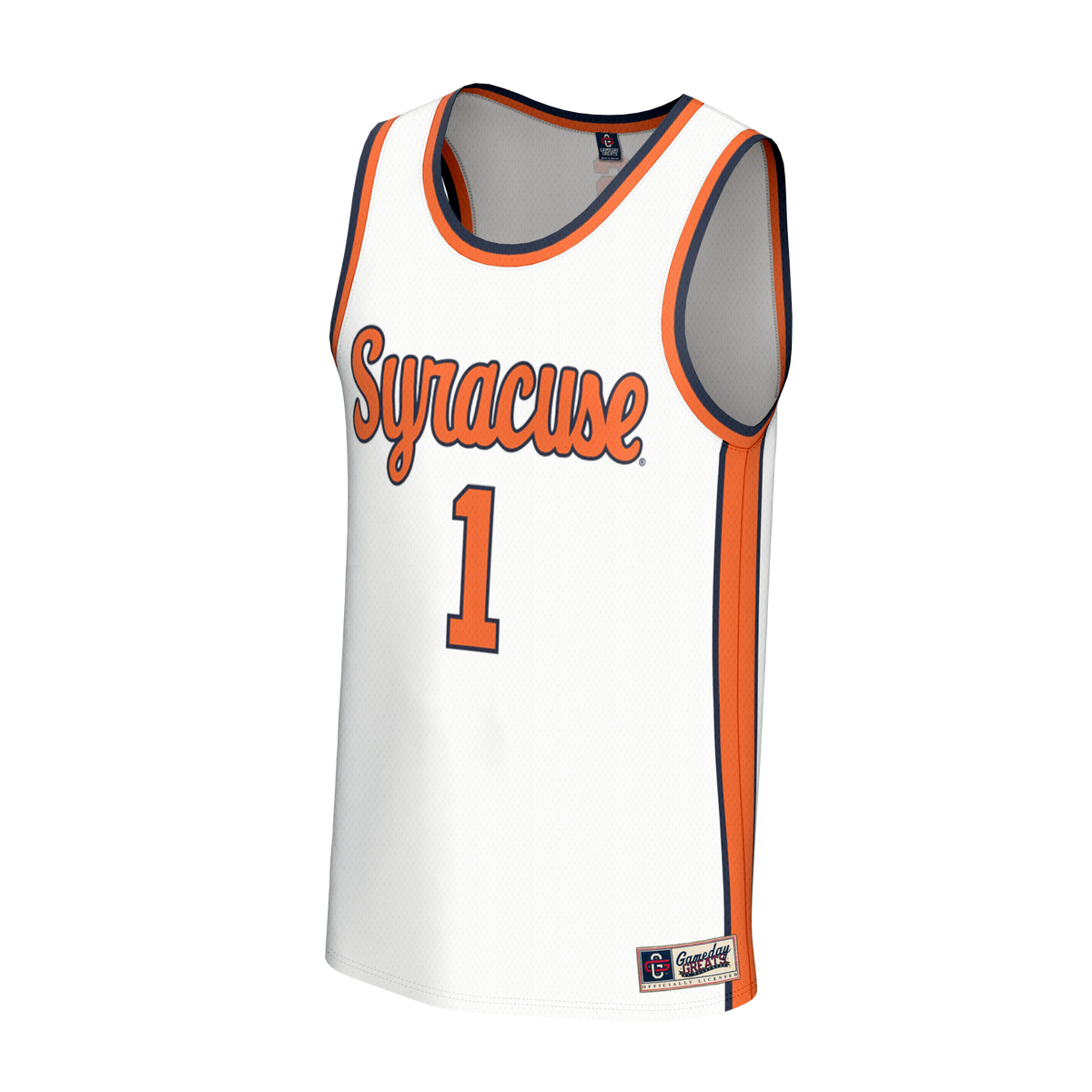 Syracuse Orange Lightweight Collegiate Basketball Fashion Jersey - White
