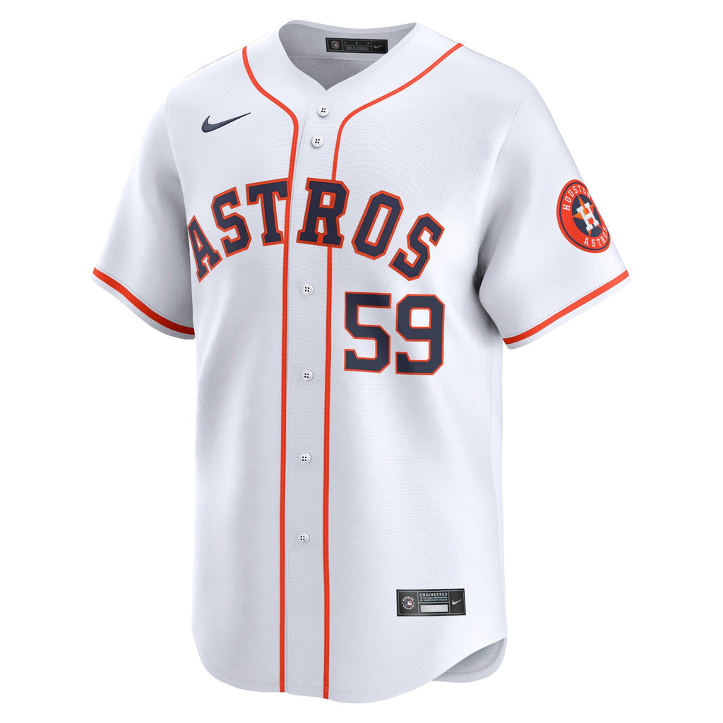 Houston Astros Framber Valdez White Home Limited Player Baseball Jersey