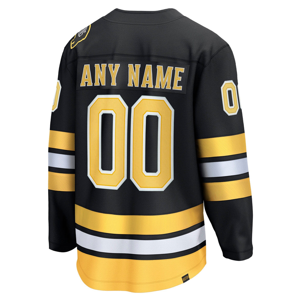 Boston Bruins Black Home Breakaway Custom Hockey Jersey