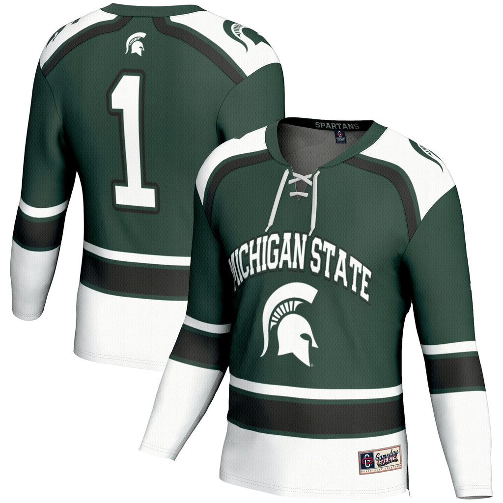 #1 Michigan State Spartans Hockey Jersey - Green