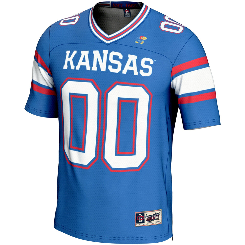 Kansas Jayhawks NIL Pick-A-Player Football Jersey - Royal