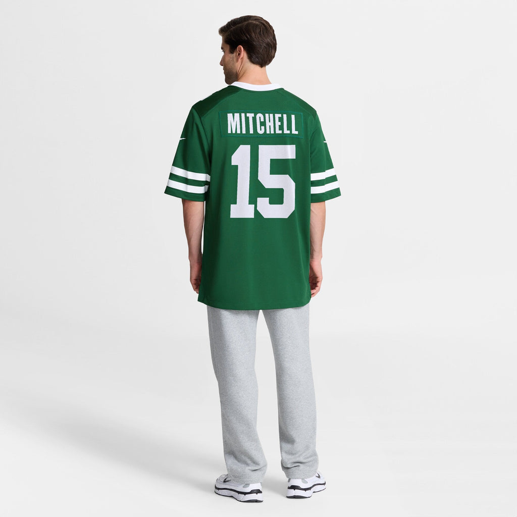 New York Jets Adonai Mitchell Legacy Green Team Game Football Jersey