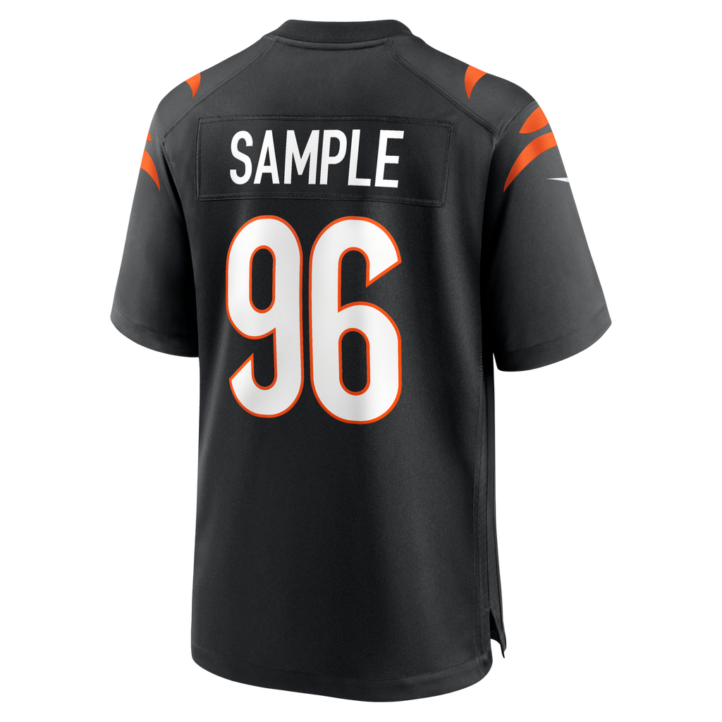 Cincinnati Bengals Cam Sample Black Game Football Jersey