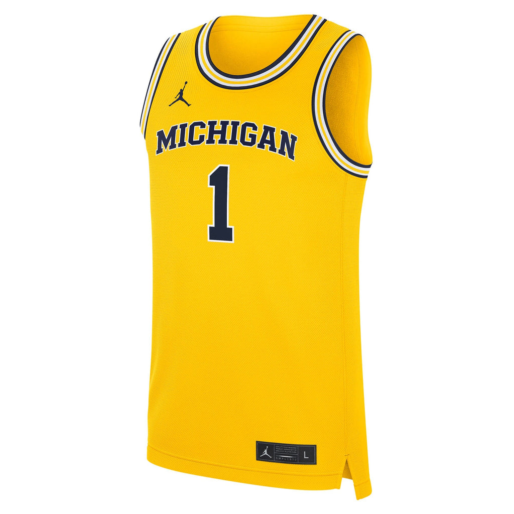 #1 Maize Michigan Wolverines Alternate Replica Jersey