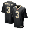 New Orleans Saints Travis Etienne Jr Black Game Football Jersey