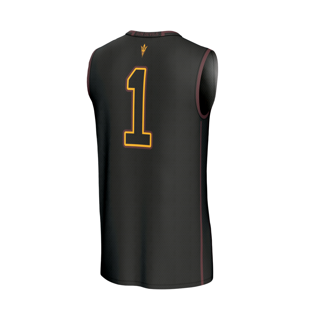 Black #1 Arizona State Sun Devils Lightweight Collegiate Basketball Fashion Jersey