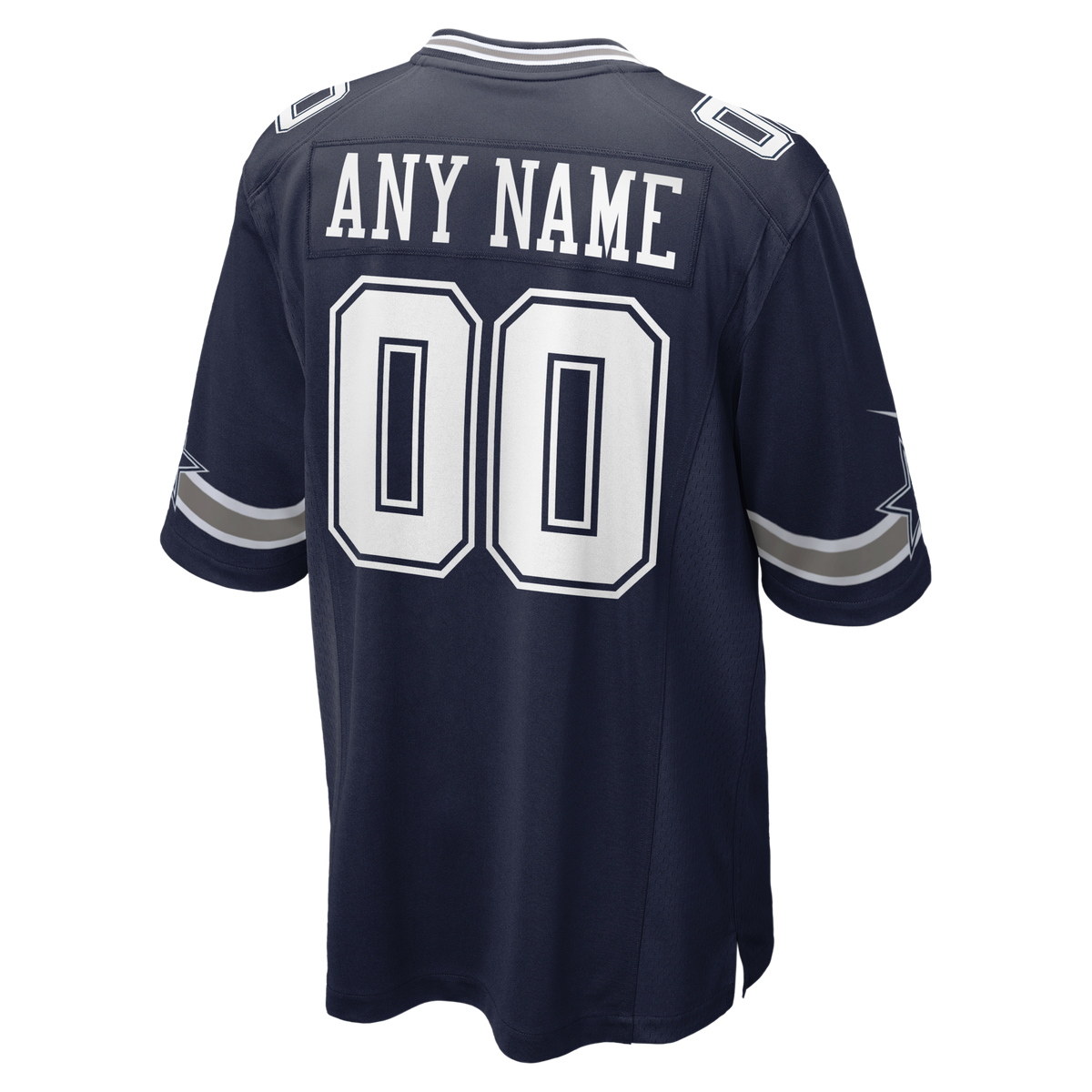 Dallas Cowboys Navy Custom Game Football Jersey